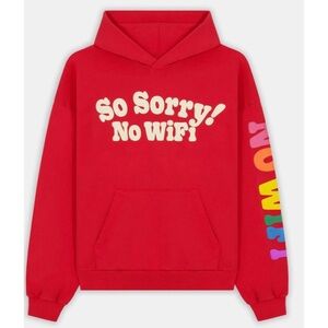 Madhappy Unisex “So Sorry No Wifi” Limited Edition Sold Out Drop Sz M Red Hoodie